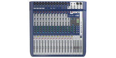 Soundcraft signature 16 incl dubbele cd speler.