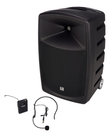 speaker met headset